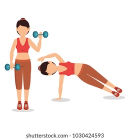 female athlete practicing exercise