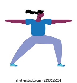 female athlete practicing exercise