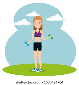 female athlete weight lifting