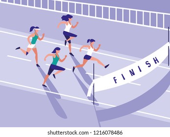 female athletics race avatar character