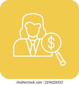 Female Auditor vector icon. Can be used for printing, mobile and web applications.