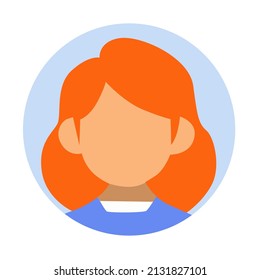 female avatar character flat illustration design