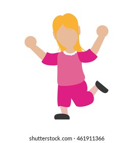 Female avatar concept represented by woman icon. Isolated and flat illustration