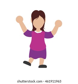Female avatar concept represented by woman icon. Isolated and flat illustration