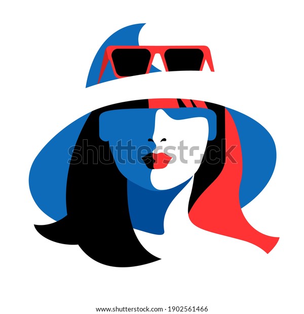 Female Avatar Full Face Portrait Young Stock Vector (Royalty Free ...