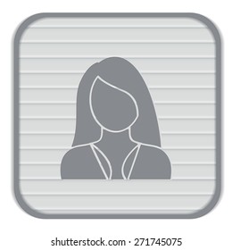 A female avatar. girl. Avatar of a woman with long hair and bangs