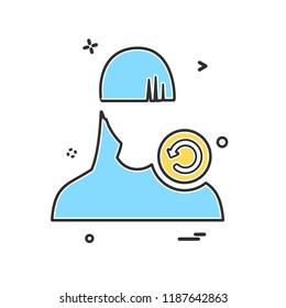 Female avatar icon design vector