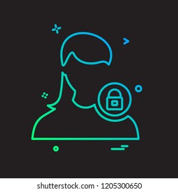 Female avatar icon design vector