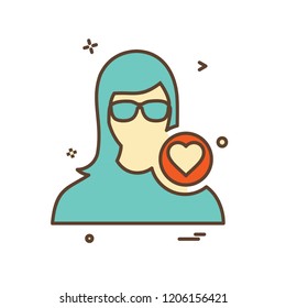 Female avatar icon design vector