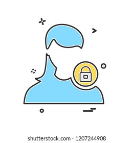 Female avatar icon design vector