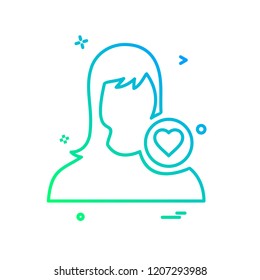 Female avatar icon design vector