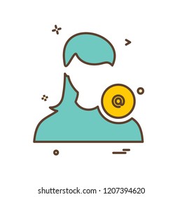 Female avatar icon design vector