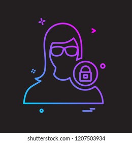 Female avatar icon design vector