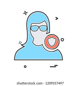 Female avatar icon design vector