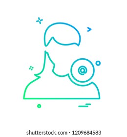 Female avatar icon design vector