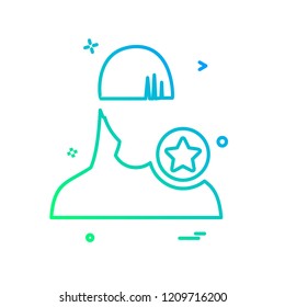 Female avatar icon design vector