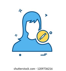 Female avatar icon design vector