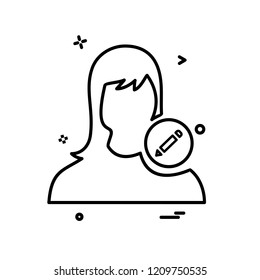 Female avatar icon design vector