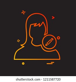 Female avatar icon design vector