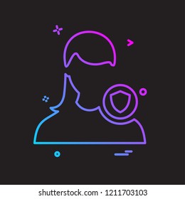 Female avatar icon design vector