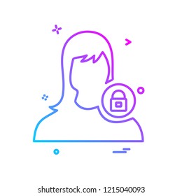 Female avatar icon design vector