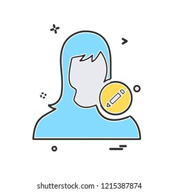 Female avatar icon design vector