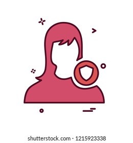 Female avatar icon design vector