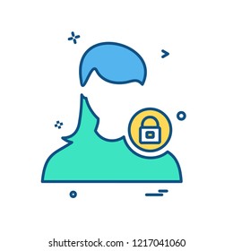 Female avatar icon design vector
