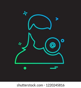 Female avatar icon design vector