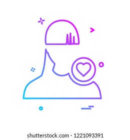 Female avatar icon design vector