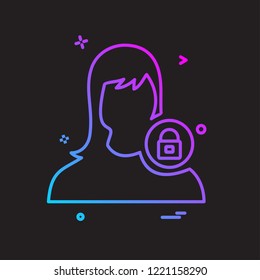 Female avatar icon design vector