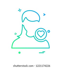 Female avatar icon design vector