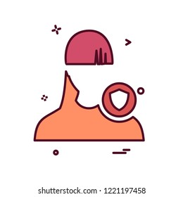 Female avatar icon design vector