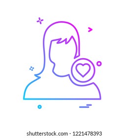 Female avatar icon design vector