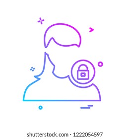 Female avatar icon design vector