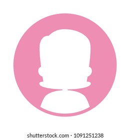 Female avatar icon vector