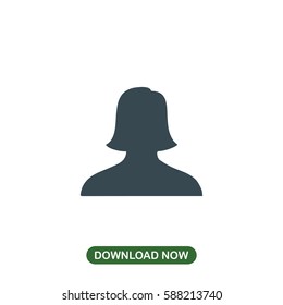 Female avatar icon vector