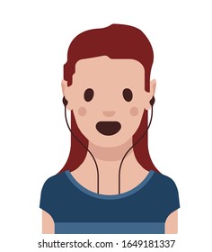 Female avatar icon vector design