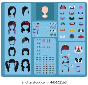 Female avatar maker - black hair edition