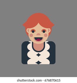 Female avatar. Modern simple and clean design. Vector icon in flat style.