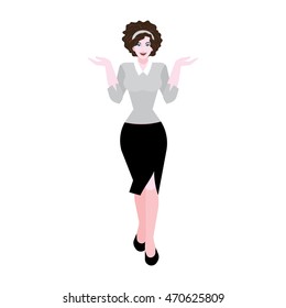 A female avatar of professions people. Vector illustration