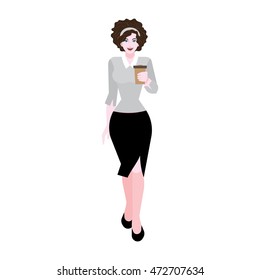 A female avatar of professions people. Vector illustration