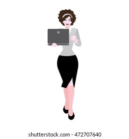 A female avatar of professions people. Vector illustration