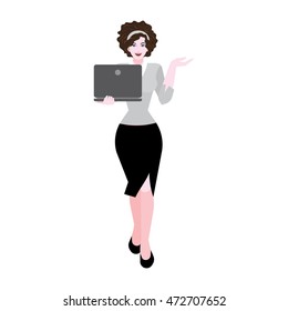 A female avatar of professions people. Vector illustration