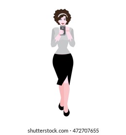 A female avatar of professions people. Vector illustration