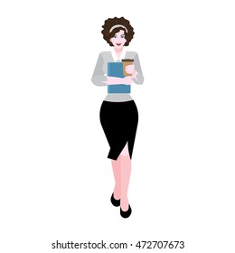 A female avatar of professions people. Vector illustration