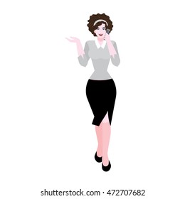 A female avatar of professions people. Vector illustration