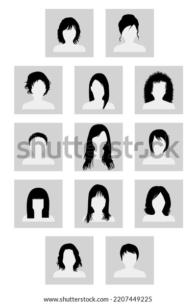 Female Avatar Profile Icon Set Women Stock Vector (Royalty Free ...