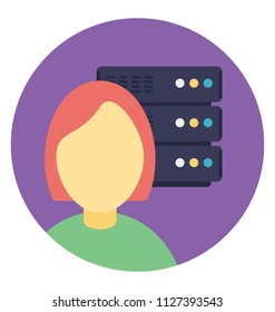 A female avatar and a server representing her to be a server administrator
