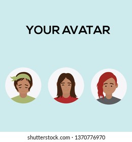 Female avatar set
